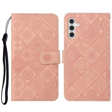 Peňaženkové kožené puzdro ETHNIC na Samsung Galaxy A34 5G – Ružová