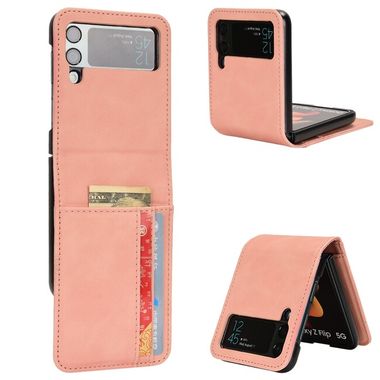 Peňaženkové kožené puzdro External na Samsung Galaxy Z Flip4 - Ružová