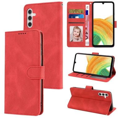 Peňaženkové kožené puzdro Fantasy na Samsung Galaxy A24 - Červená