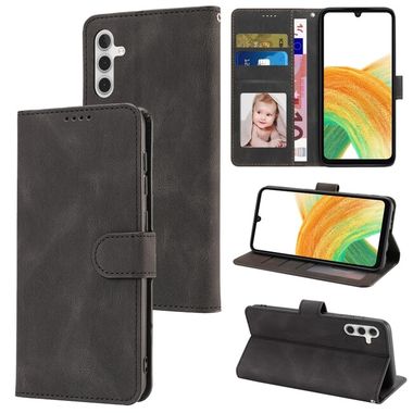 Peňaženkové kožené puzdro Fantasy na Samsung Galaxy A24 - Čierna