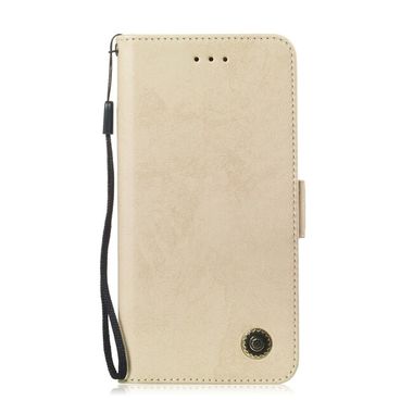 Peňaženkové kožené puzdro RETRO na Sony Xperia 1 - Zlatá