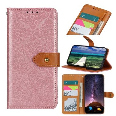 Peňaženkové kožené puzdro FLORAL na Xiaomi Redmi Note 10 5G - Ružová