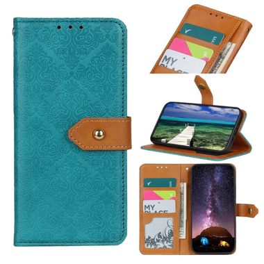 Peňaženkové kožené puzdro Floral na Xiaomi Redmi Note 12 Pro+ 5G - Modrá