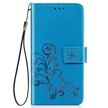 Peňaženkové kožené puzdro CLASP na Samsung Galaxy A51 5G - Modrá