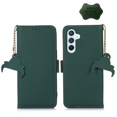 Peňaženkové kožené puzdro GENUINE na Samsung Galaxy A54 5G – Zelená