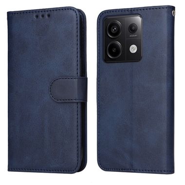 Peňaženkové kožené puzdro Global Classic na Xiaomi Redmi Note 13 Pro - Modrá