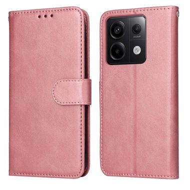 Peňaženkové kožené puzdro Global Classic na Xiaomi Redmi Note 13 Pro - Ružové zlato