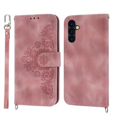 Peňaženkové kožené puzdro Global na Samsung Galaxy A24 - Ružová