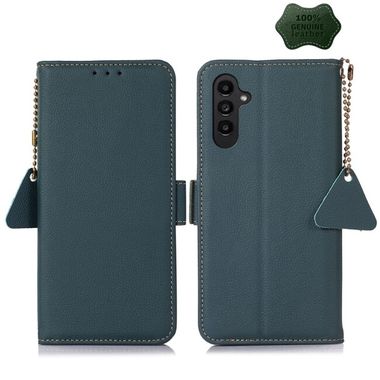 Peňaženkové kožené puzdro Global na Samsung Galaxy A25 5G - Zelená