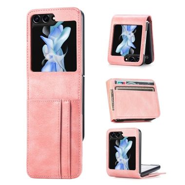 Peňaženkové kožené puzdro Gloss na Samsung Galaxy Z Flip 5 - Ružová