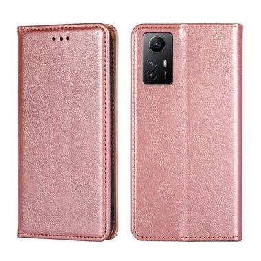 Peňaženkové kožené puzdro Gloss na Xiaomi Redmi Note 12S - Ružové zlato