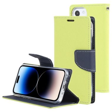 Peňaženkové kožené puzdro GOOSPERY na iPhone 14 Pro Max - Zelená
