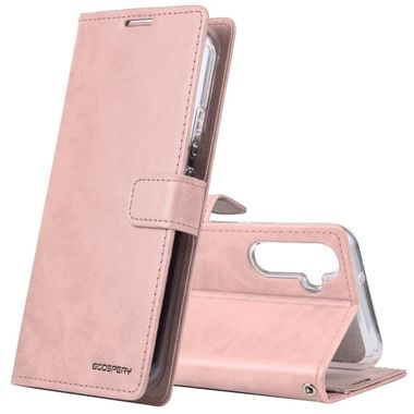 Peňaženkové kožené puzdro GOOSPERY na Samsung Galaxy A34 5G – Ružová