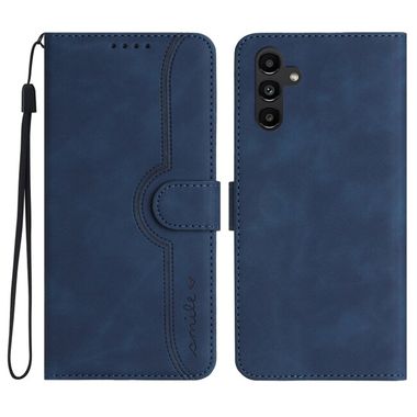 Peňaženkové kožené puzdro HEART na Samsung Galaxy A14 4G/5G – Kráľovská modrá