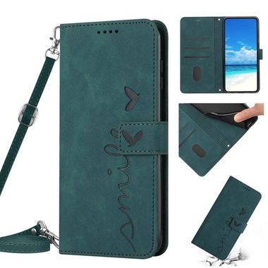 Peňaženkové kožené puzdro HEART na Samsung Galaxy A23 5G - Zelená