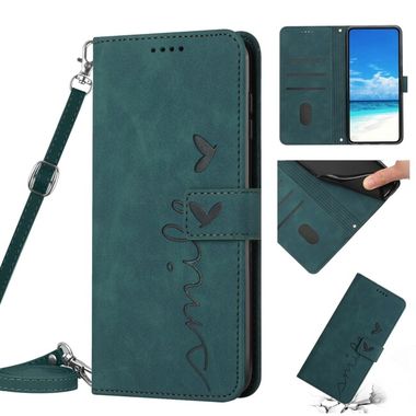 Peňaženkové kožené puzdro HEART na Samsung Galaxy S23 Ultra 5G – Zelená