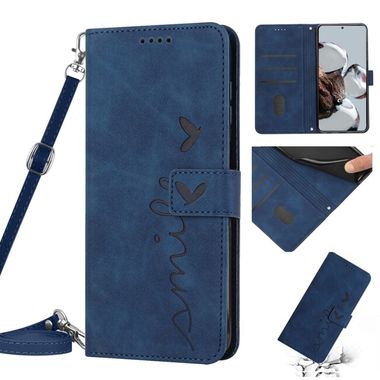 Peňaženkové kožené puzdro HEART na Xiaomi 12 Lite – Modrá
