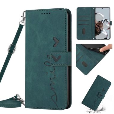 Peňaženkové kožené puzdro HEART na Xiaomi Redmi A1 – Zelená