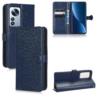 Peňaženkové kožené puzdro HONEYCOMB na Xiaomi 12 Lite – Modrá