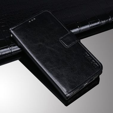 Peňaženkové kožené puzdro IDEWEI na Huawei P50 Pro - Čierna