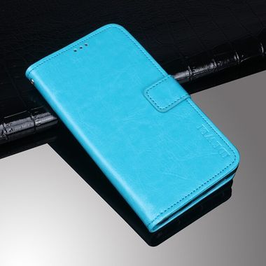 Peňaženkové kožené puzdro IDEWEI na Huawei P50 Pro - Nebeská modrá