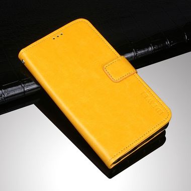 Peňaženkové kožené puzdro IDEWEI na Huawei P50 Pro - Žltá