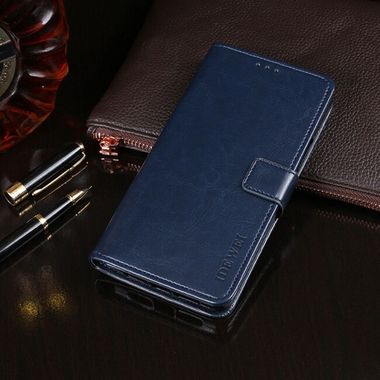 Peňaženkové kožené puzdro IDEWEI na Oppo A54 / A54s - Tmavomodrá