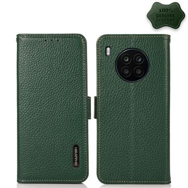 Peňaženkové kožené puzdro KHAZNEH na Huawei Nova 8i - Zelená