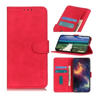 Peňaženkové kožené puzdro KHAZNEH na Motorola Moto G32 - Červená