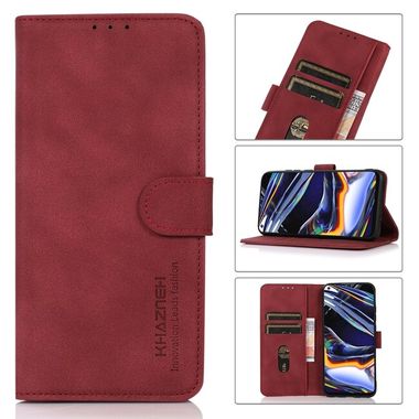 Peňaženkové kožené puzdro KHAZNEH na Motorola Moto G62 5G – Červená
