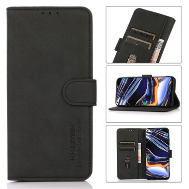 Peňaženkové kožené puzdro KHAZNEH na Motorola Moto G62 5G – Čierna