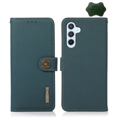 Peňaženkové kožené puzdro KHAZNEH na Samsung Galaxy A54 5G – Zelená
