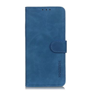 Peňaženkové kožené puzdro KHAZNEH Retro na Moto G31/G41 - Modrá