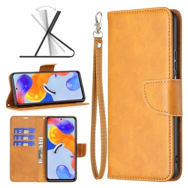 Peňaženkové kožené puzdro LAMBSKIN na Xiaomi Redmi Note 11 Pro - Žltá