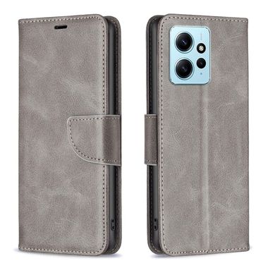 Peňaženkové kožené puzdro Lambskin na Xiaomi Redmi Note 12 4G - Sivá