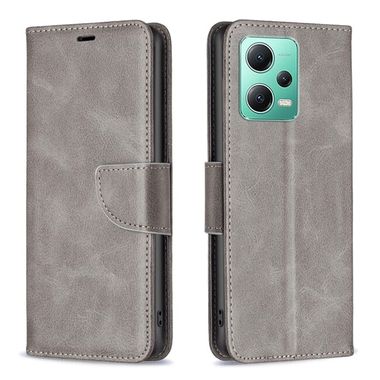 Peňaženkové kožené puzdro LAMBSKIN na Xiaomi Redmi Note 12 5G – Šedá