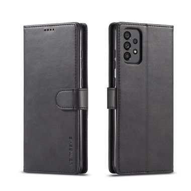 Peňaženkové kožené puzdro LC.IMEEKE na Samsung Galaxy A73 5G - Čierna