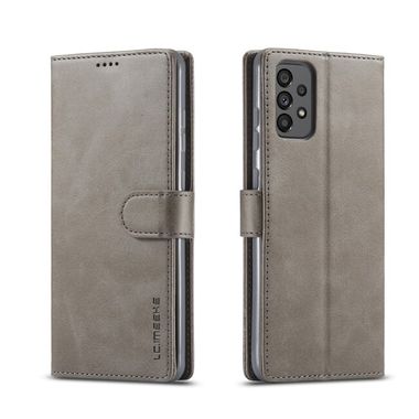 Peňaženkové kožené puzdro LC.IMEEKE na Samsung Galaxy A73 5G - Šedá
