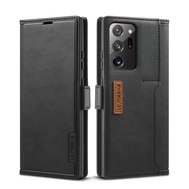 Peňaženkové kožené puzdro LC.IMEEKE na Samsung Galaxy Note 20 Ultra - Čierna