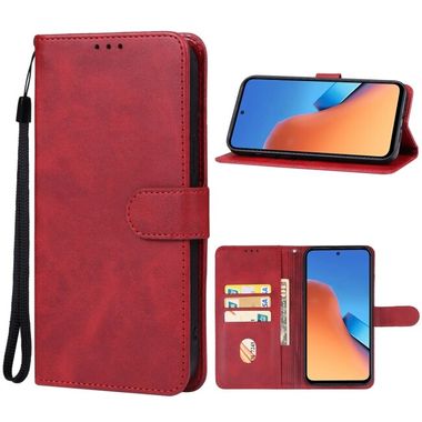Peňaženkové kožené puzdro Leather na Xiaomi Redmi 12 - Čierna