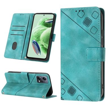 Peňaženkové kožené puzdro LEATHER na Xiaomi Redmi Note 12 5G – Zelená