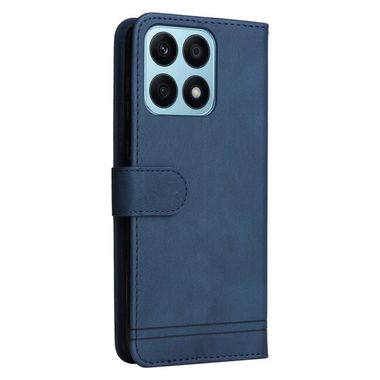 Peňaženkové kožené puzdro Life Tree na Honor X8a - Modrá