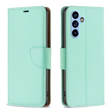 Peňaženkové kožené puzdro LITCHI na Samsung Galaxy A54 5G – Zelená