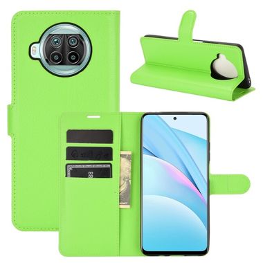 Peňaženkové kožené puzdro LITCHI na Xiaomi Mi 10T Lite 5G - Zelená