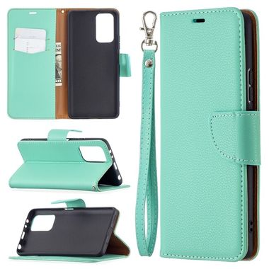 Peňaženkové kožené puzdro LITCHI na Xiaomi Redmi Note 10 Pro - Zelená