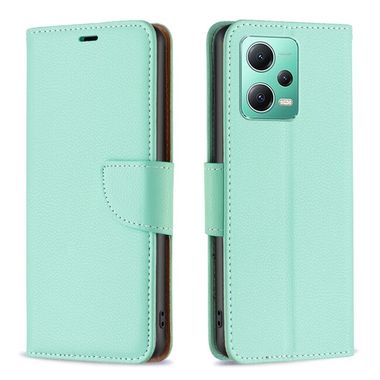 Peňaženkové kožené puzdro LITCHI na Xiaomi Redmi Note 12 5G – Zelená