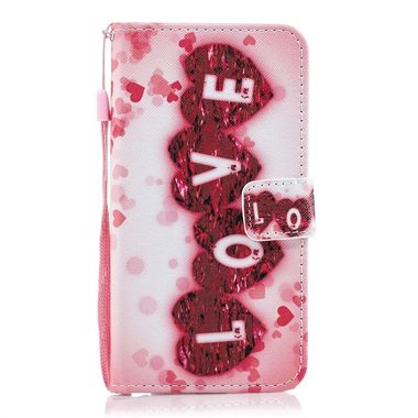 Peňaženkové kožené puzdro Love Pattern na Xiaomi Redmi 7