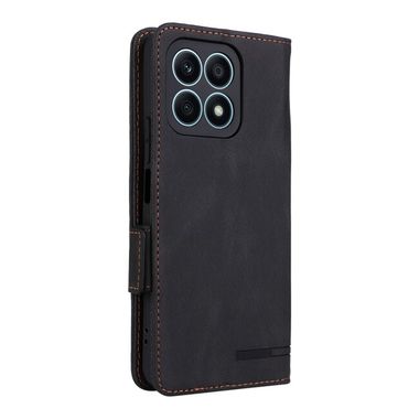 Peňaženkové kožené puzdro Magnetic Clasp na Honor X8a - Čierna