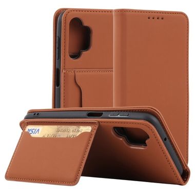 Peňaženkové kožené puzdro MAGNETIC na Samsung Galaxy A13 - Hnedá