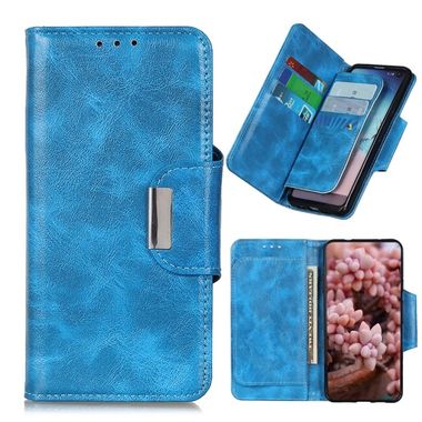 Peňaženkové kožené puzdro MAGNETIC na Samsung Galaxy A22 4G - Modrá